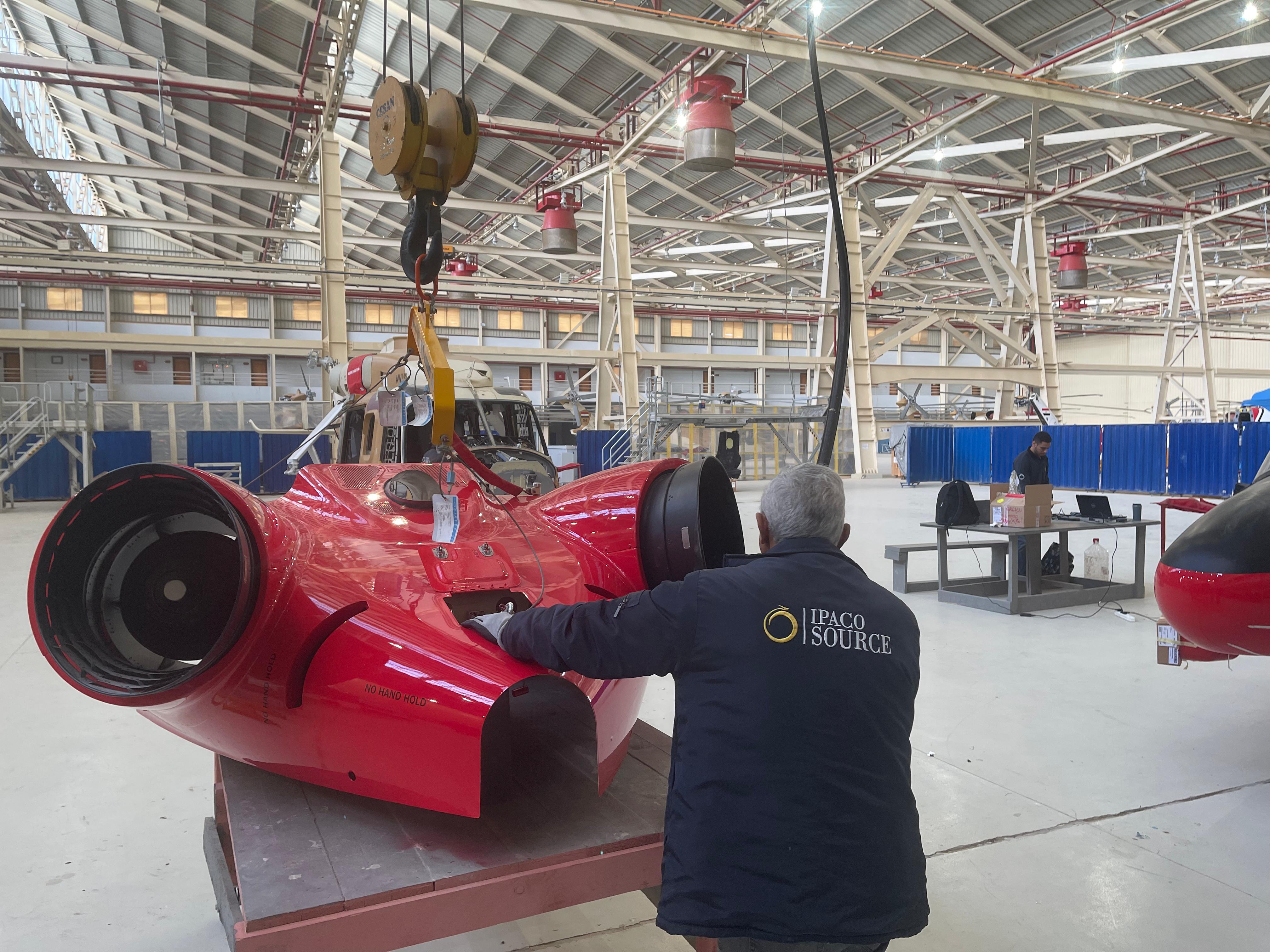 Hangar aircraft during active maintenance